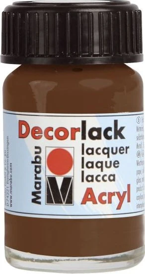 Marabu Decorlack Acryl Acrylfarbe, mittelbraun, 15ml