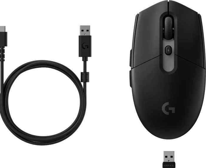 Logitech G305 X Superlight Lightspeed, schwarz, USB/Bluetooth