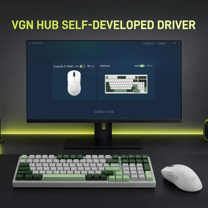 VGN Dragonfly F1 MOBA Wireless Gaming Maus, weiß, USB