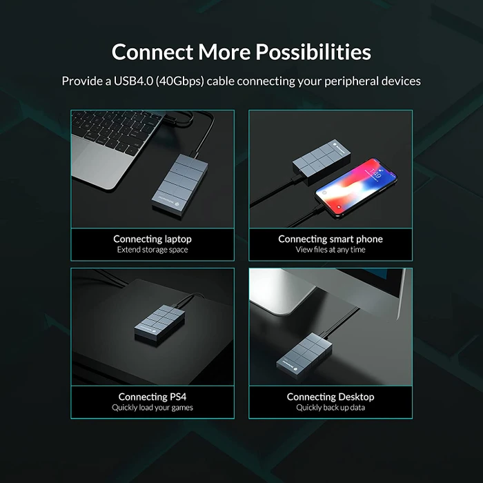 Yottamaster USB4.0 NVMe Enclosure, USB4