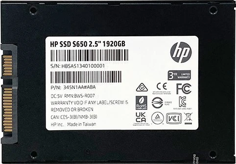 HP SSD S650 120GB, 2.5" / SATA 6Gb/s