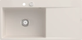 Villeroy & Boch Subway Style 60 flat flächenbündig Becken links mit Ablauffernbedienung crema