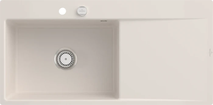 Villeroy & Boch Subway Style 60 flat flächenbündig Becken links mit Ablauffernbedienung crema