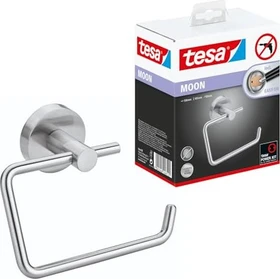 tesa Moon Toilettenpapierhalter ohne Deckel inkl. Klebelösung edelstahl