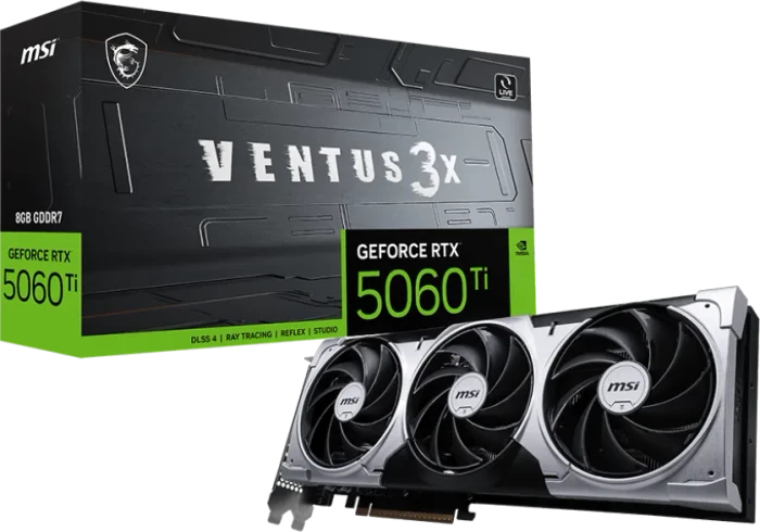 MSI GeForce RTX 5060 Ti 8G Ventus 3X, G506T-8V3, 8GB GDDR7, HDMI, 3x DP