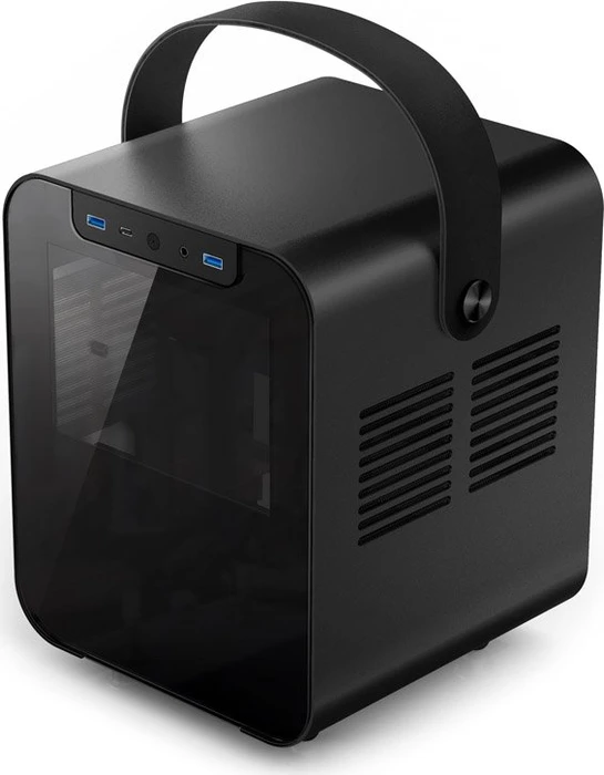 Jonsbo Jonsplus BO 100, schwarz, Glasfenster, Mini-ITX