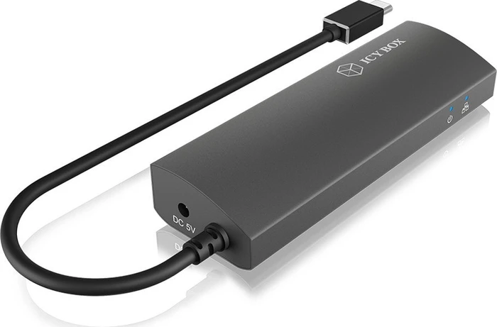 RaidSonic Icy Box IB-HUB1406-C schwarz, 3-port, USB-C 3.0