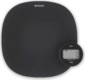 Brabantia Tasty+ rund digitale Küchenwaage dark grey
