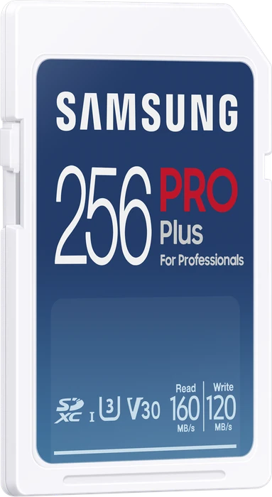 Samsung PRO Plus for Professionals R160/W120 256GB, UHS-I U3, Class 10
