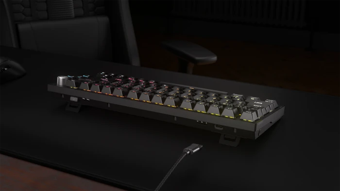 Corsair Gaming K65 Plus Wireless Tactile 75% RGB, schwarz, MLX FUSION, USB/Bluetooth, ES