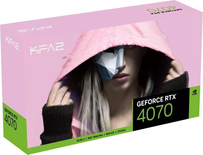 KFA2 GeForce RTX 4070 EX Gamer Pink (1-Click OC), 12GB GDDR6X, HDMI, 3x DP