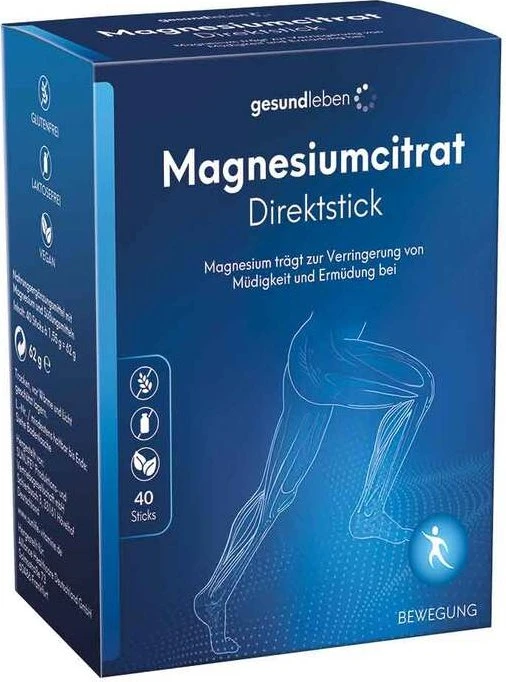 Alliance Gesund Leben Magnesiumcitrat Direktstick, 40 Stück