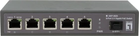 LevelOne GEP Desktop 2.5G Switch, 5x RJ-45, 1x SFP+, 65W PoE++ (GEP-0625 / 851762)