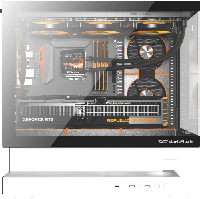 DarkFlash Floatron F1 White, Glasfenster