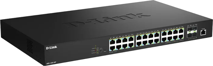D-Link DMS-1250 Rackmount 2.5G Smart Switch, 24x RJ-45, 4x SFP+, 475W PoE++