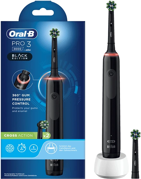 Oral-B Pro 3 3000 JAS22 CrossAction Black Edition
