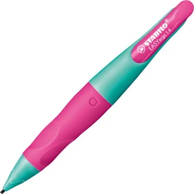 STABILO EASYergo Druckbleistift HB 1.4mm graphit, türkis/pink, Rechtshänder, 3 Minen