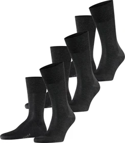 Falke Tiago Socken anthracite mel., 3 Paare (Herren)