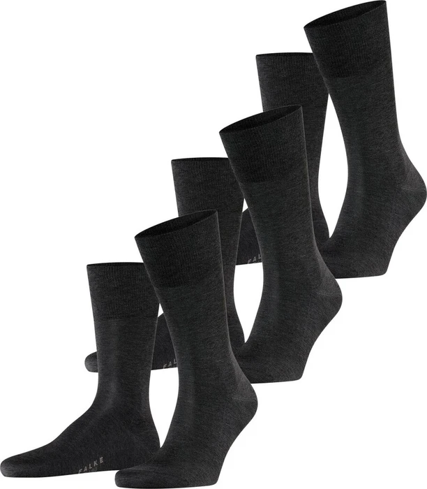 Falke Tiago Socken anthracite mel., 3 Paare (Herren)