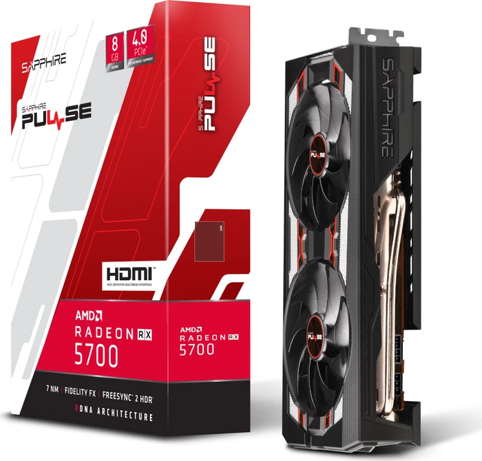 Sapphire Pulse Radeon RX 5700 8G, 8GB GDDR6, HDMI, 3x DP, lite retail