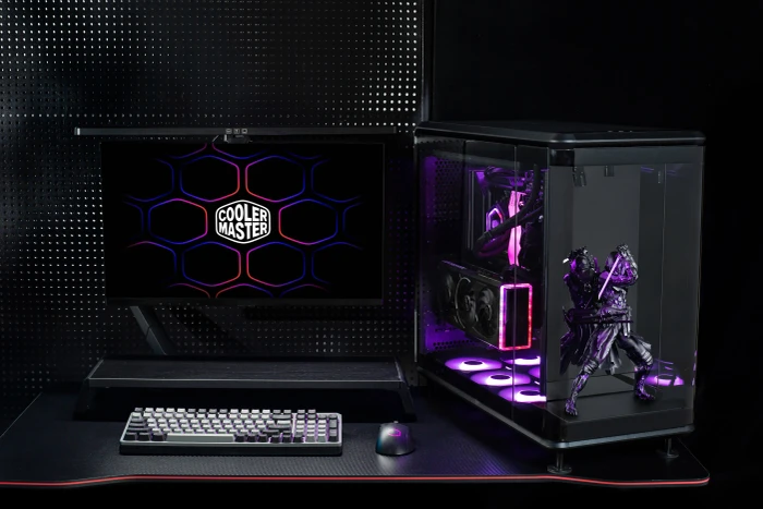 Cooler Master MasterFrame 360 Panorama, schwarz, Glasfenster