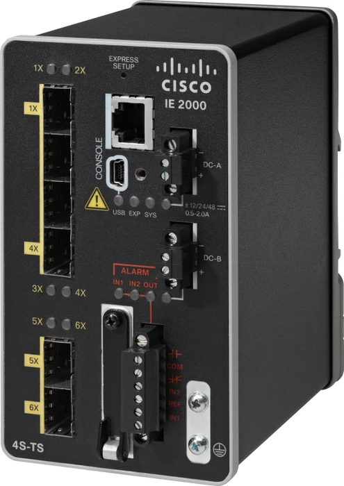 Cisco IE 2000 LAN Lite Industrial Railmount Managed Switch, 6x SFP