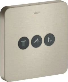 Hansgrohe Axor ShowerSelect softcube Kontrollfeld mit 3 Ventilen brushed nickel