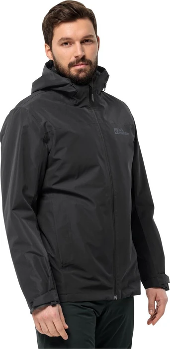 Jack Wolfskin Taubenberg 3in1 Funktionsjacke schwarz (Herren)