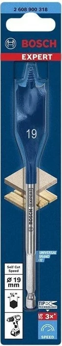 Bosch Professional EXPERT SelfCut Speed Flachfräsbohrer, 19x152mm, 1 Stück