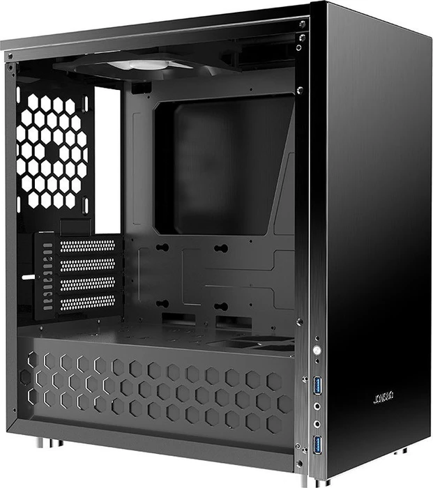 Jonsbo C3 Plus, schwarz, Glasfenster