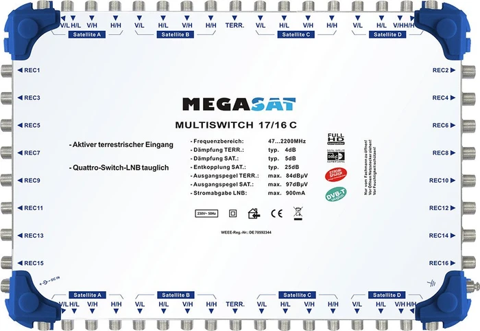 MegaSat Multischalter 17/16 C