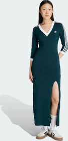 adidas Adicolor Classics 3-Streifen Maxi Kleid aurora ivy/white (Damen)