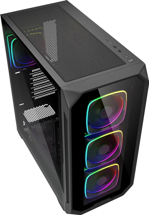 Sharkoon AK5G RGB Black, Glasfenster