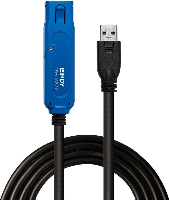 Lindy Active Extension Pro, aktives Verlängerungskabel, USB-A [Stecker] auf USB-A [Buchse], 15m