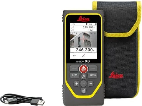 Leica DISTO X6 Akku-Laser-Entfernungsmesser inkl. Tasche + Akku 2.0Ah