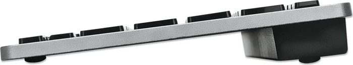 Manhattan Ultra Slim Dual-Mode Wireless Keyboard, schwarz/silber, USB/Bluetooth, DE