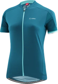 Löffler Bike Jersey FZ Pure Trikot kurzarm blue coral (Damen)