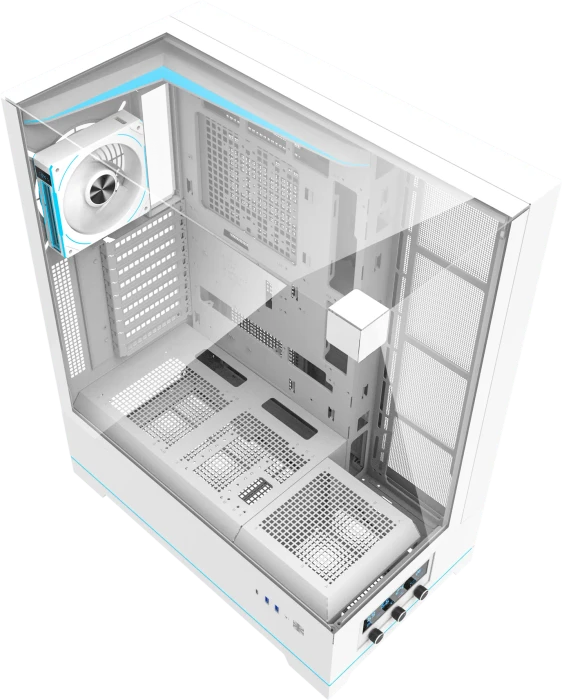 DarkFlash DY450L Pro White, Glasfenster