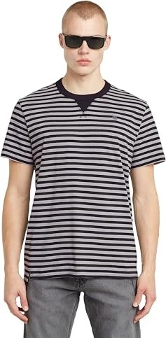 G-Star Nifous Stripe T-Shirt kurzarm black/grey alloy stripe (Herren)