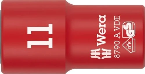 Wera 8790 A VDE Zyklop Außensechskant Steckschlüssel 1/4", 11x41mm