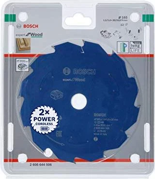 Bosch Professional Expert for Wood Kreissägeblatt 12Z, 165x1x20mm, 1 Stück