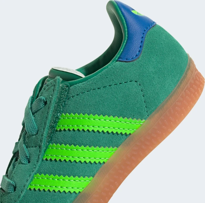 adidas Gazelle Comfort Closure Elastic Laces semi court green/solar green/blue bird (Junior)