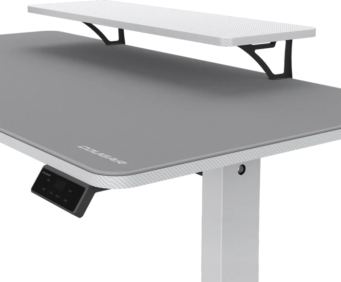 Cougar E-Star 120 Gaming Desk elektrisch höhenverstellbarer Sitz-Steh-Schreibtisch 120x60cm weiß/weiß