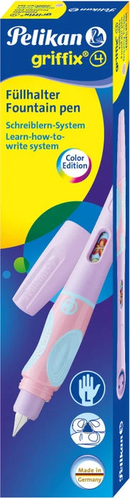 Pelikan griffix 4 dreamy purple, linke Hand, Faltschachtel