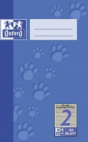 Oxford Schulheft, A5, Lineatur 2, blau, 32 Blatt, 10er-Pack