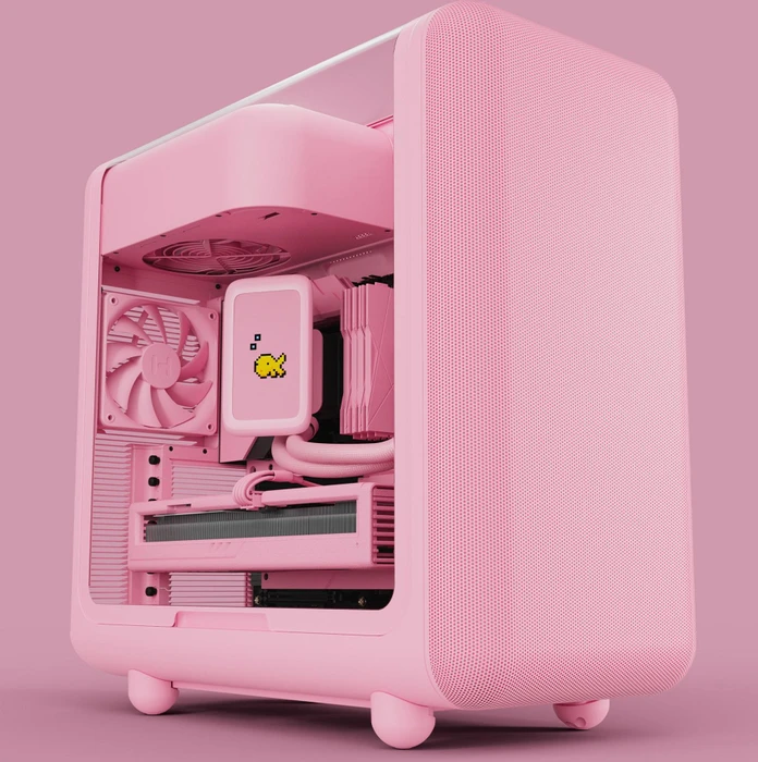 Hyte X50 Strawberry Milk, rosa, Glasfenster