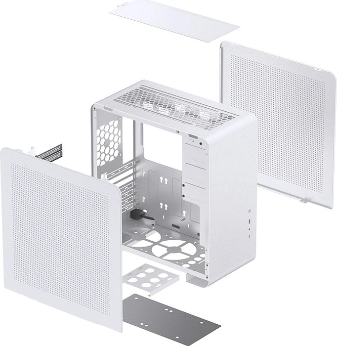 Jonsbo U4 Pro Mesh, weiß, Glasfenster