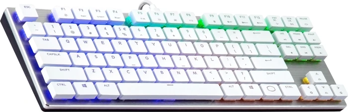 Cooler Master SK630 Tenkeyless, LEDs RGB, White Limited Edition, MX LOW PROFILE RGB RED, USB, DE