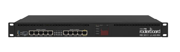 MikroTik RouterBOARD RB3011 Gigabit Router, 10x RJ-45, PoE