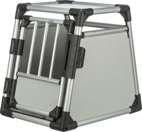 Trixie Transportbox Aluminium, mit Sicherheitsverschluss, S, silber